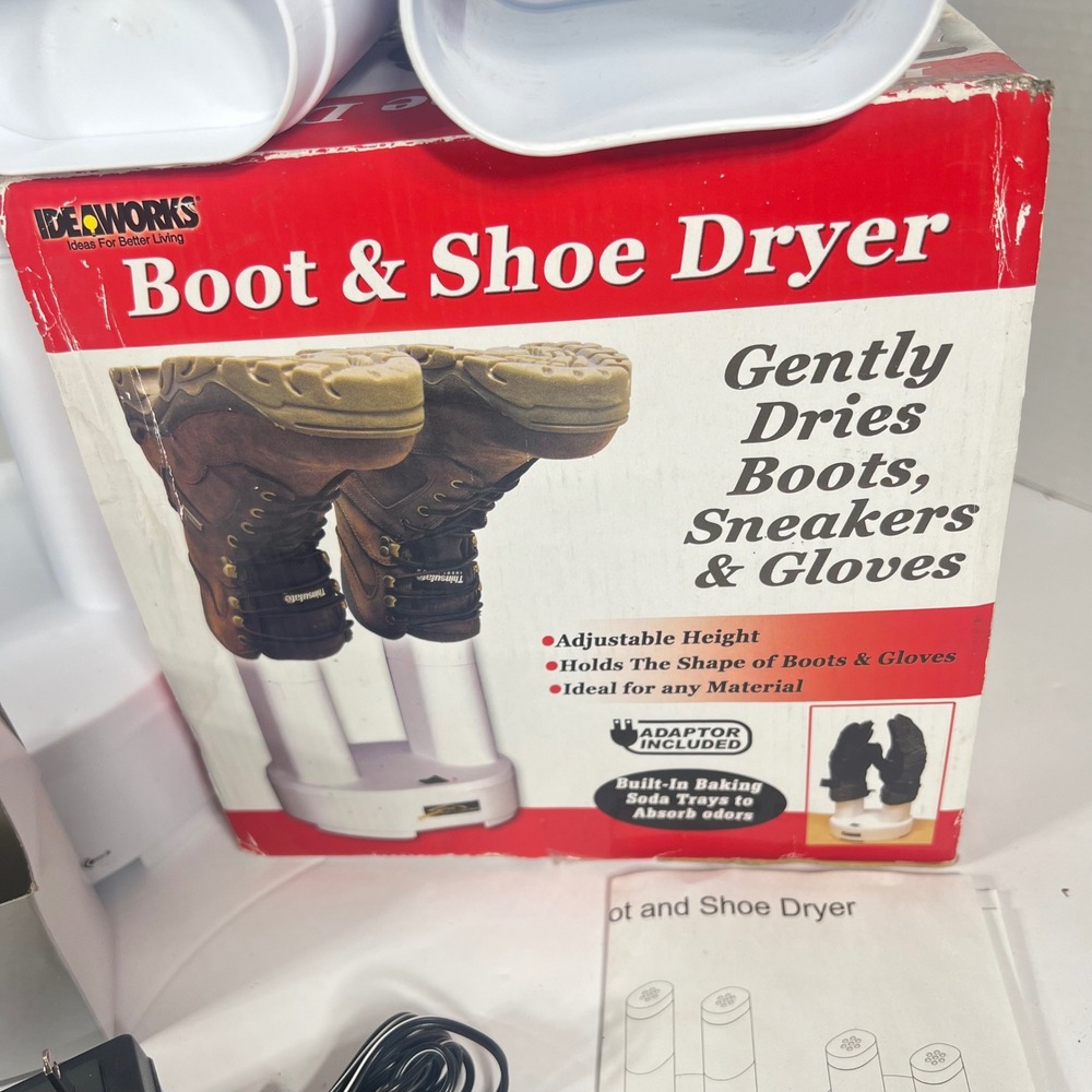 Ideaworks Boot Shoe Dryer JB 4281 Adjustable Electric White Unisex OS